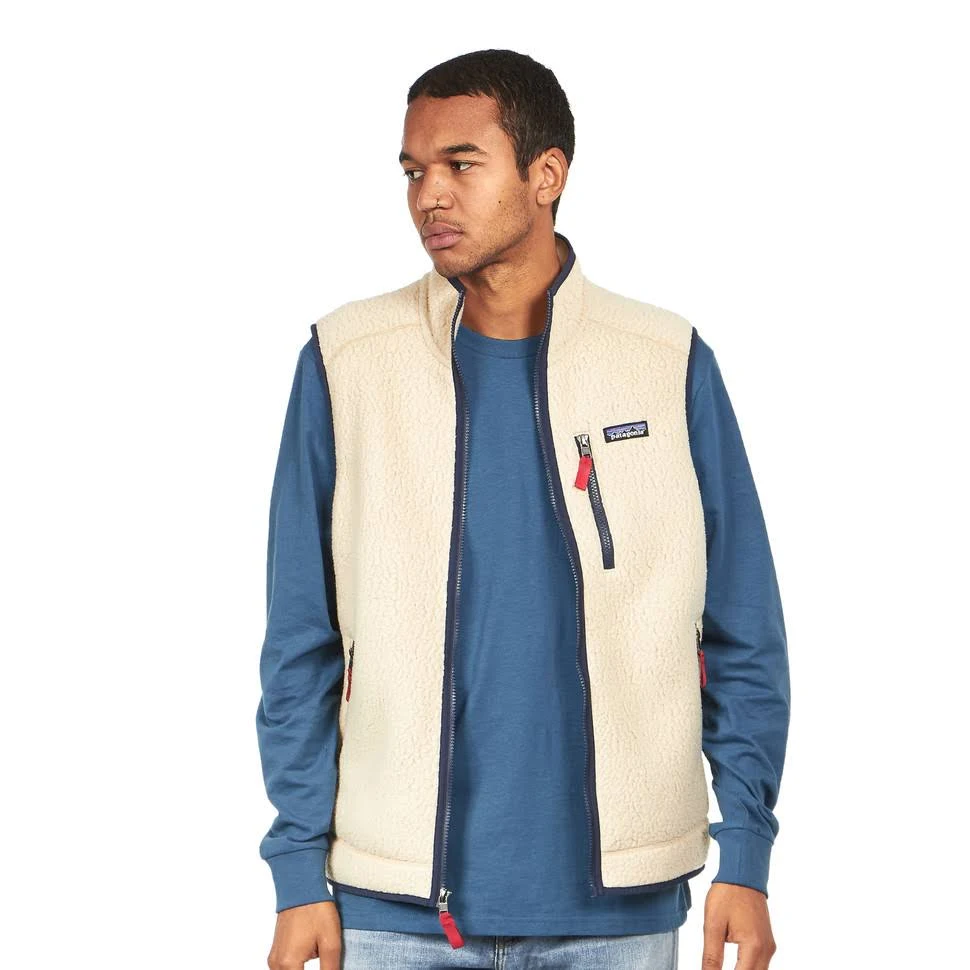 Patagonia retro pile vest khaki hotsell